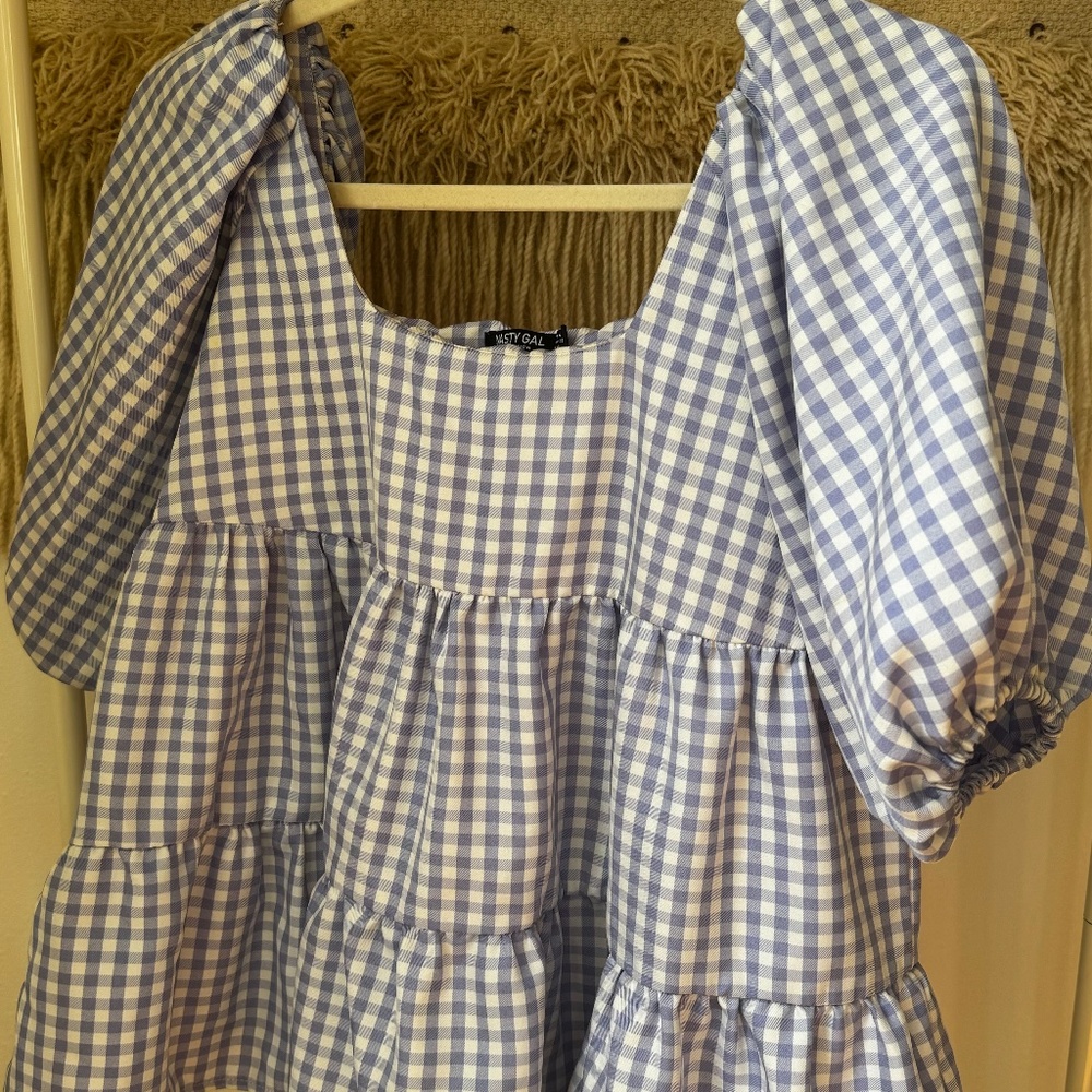 Lavendar Gingham Top